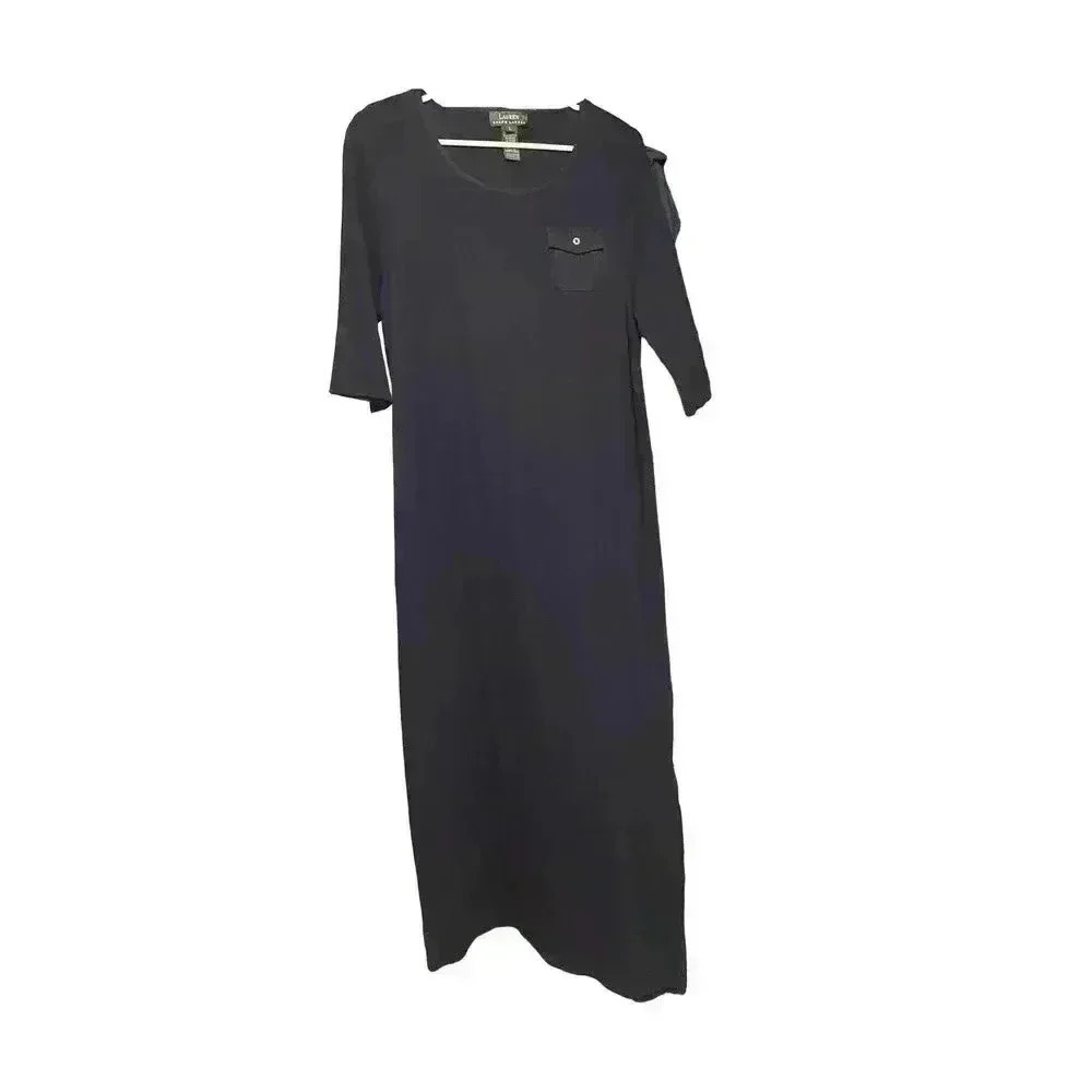Lauren Ralph Lauren Navy Blue Maxi‎ Dress, Large